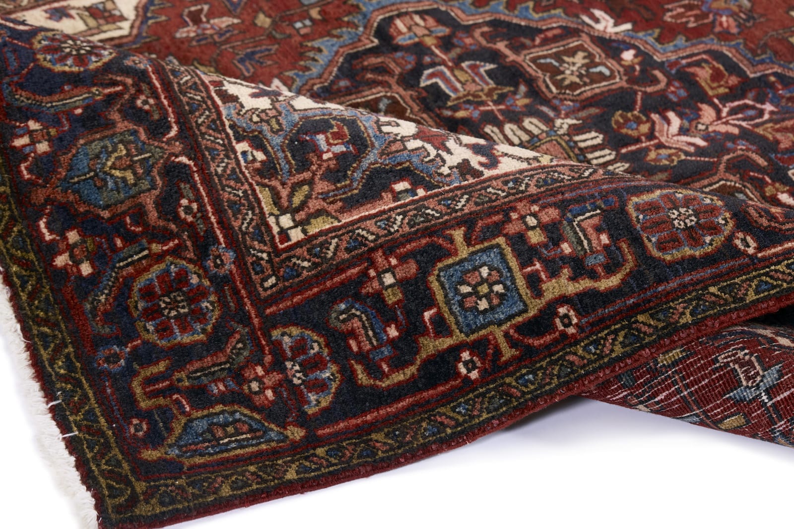 SEMI-ANTIQUE PERSIAN HERIZ 4' 11" X 6' 6"