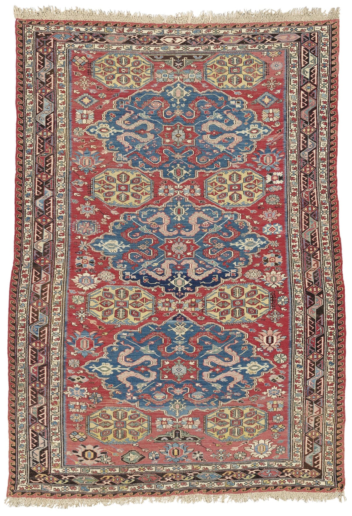 ANTIQUE SOUMAC, EAST CAUCASUS C 1870 5' 1" x 7' 9"