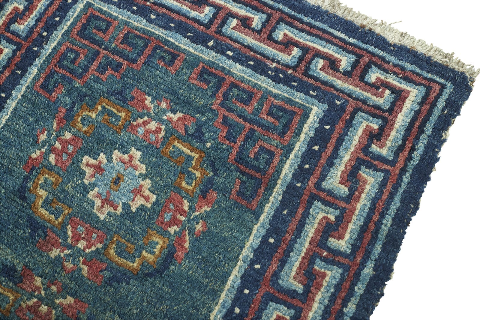 ANTIQUE TIBETAN KHADEN 2' 3" x 3' 11" 19th C Rug Detail 4