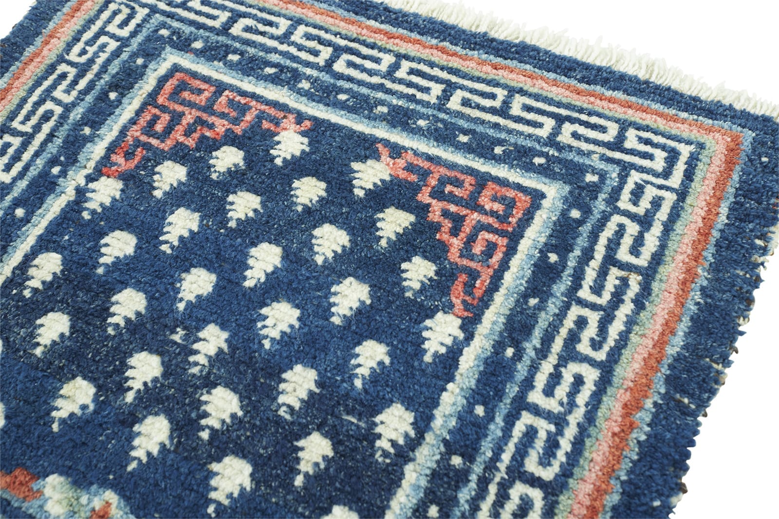 ANTIQUE TIBETAN KHADEN 2' 4" x 4' 6" 19th C Rug Detail 4