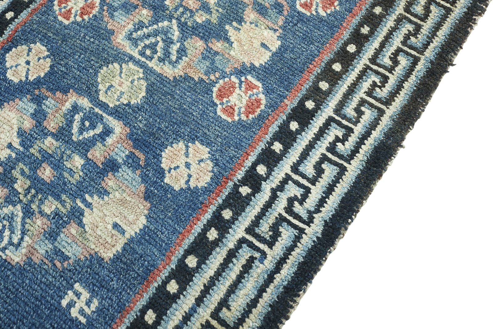 ANTIQUE TIBETAN KHADEN 2' 5" x 4' 7" Late 19th C Rug Detail 1