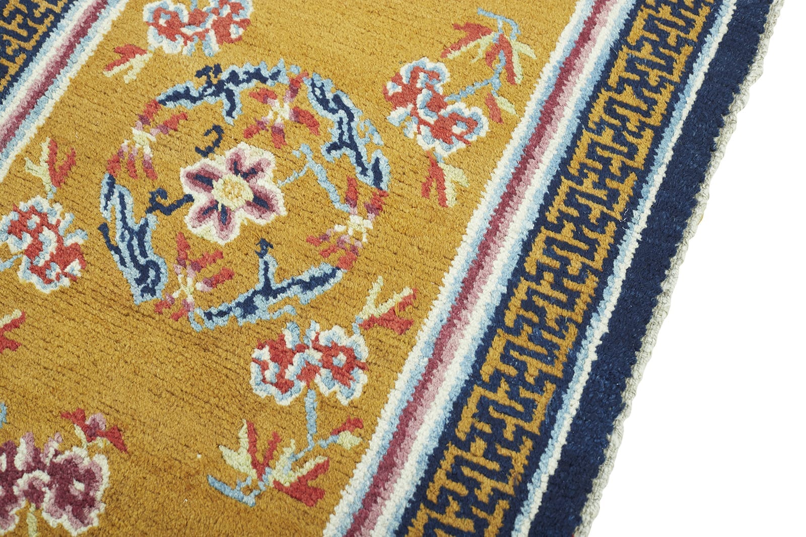 ANTIQUE TIBETAN KHADEN 2' 3" x 4' 4" Late 19th C Rug Detail 4
