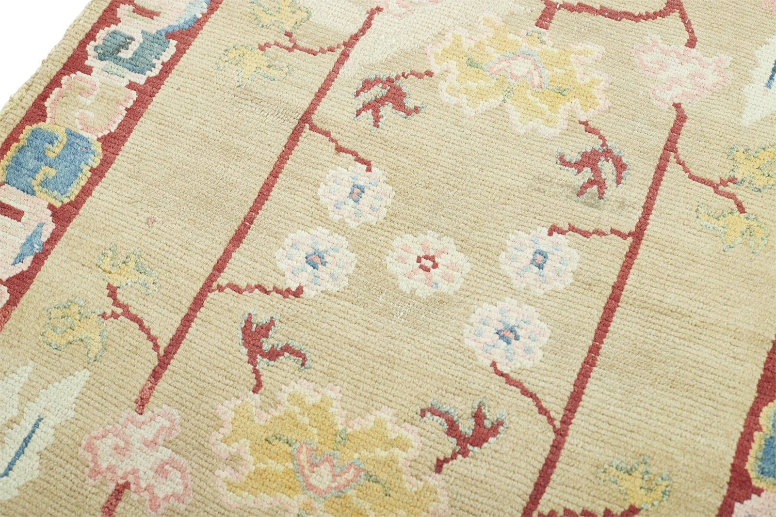 ANTIQUE TIBETAN KHADEN 2' 7" x 4' 11" Late 19th C Rug Detail 3