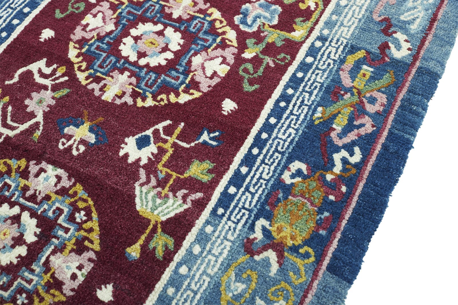 ANTIQUE TIBETAN KHADEN 2' 7" x 4' 11" 19th C Rug Detail 3