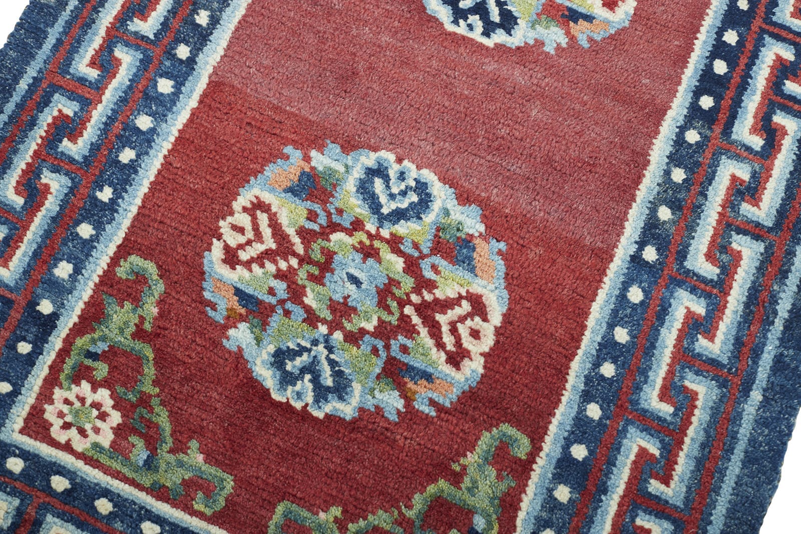 ANTIQUE TIBETAN TSANG-DHRUM 2' 4" x 4' 8" Mid 20th C Rug Detail 1