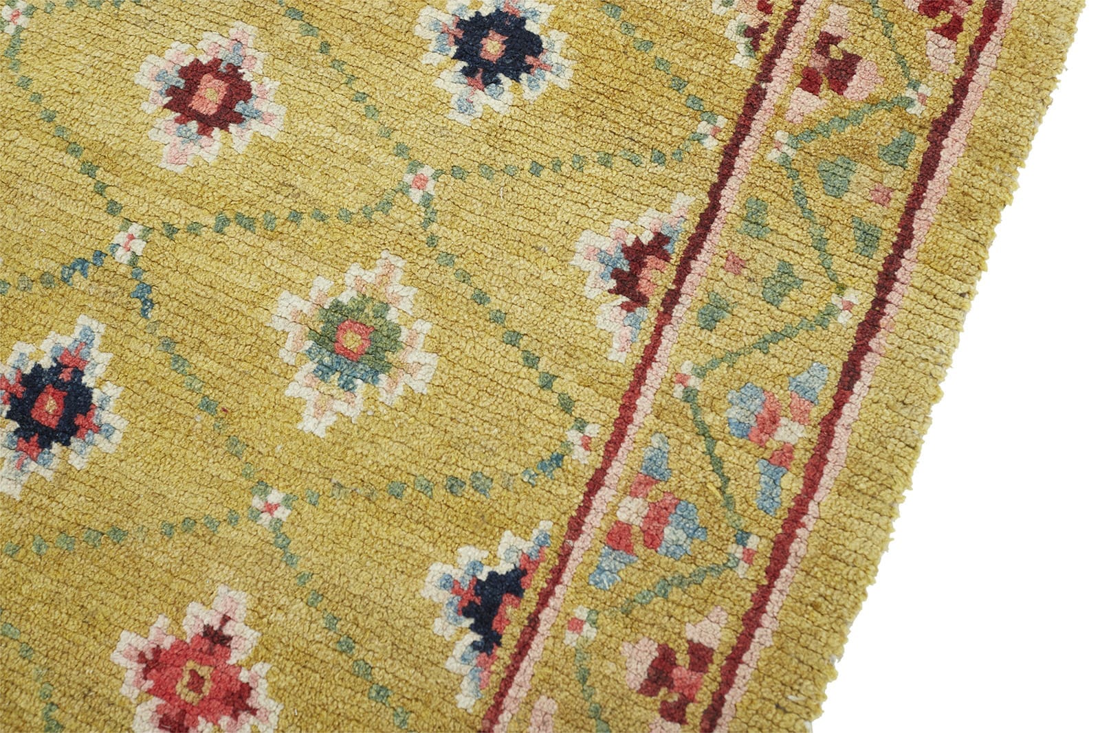 ANTIQUE TIBETAN TSENG-DHRUM 2' 3" x 4' 1" 20th C Rug Detail 4