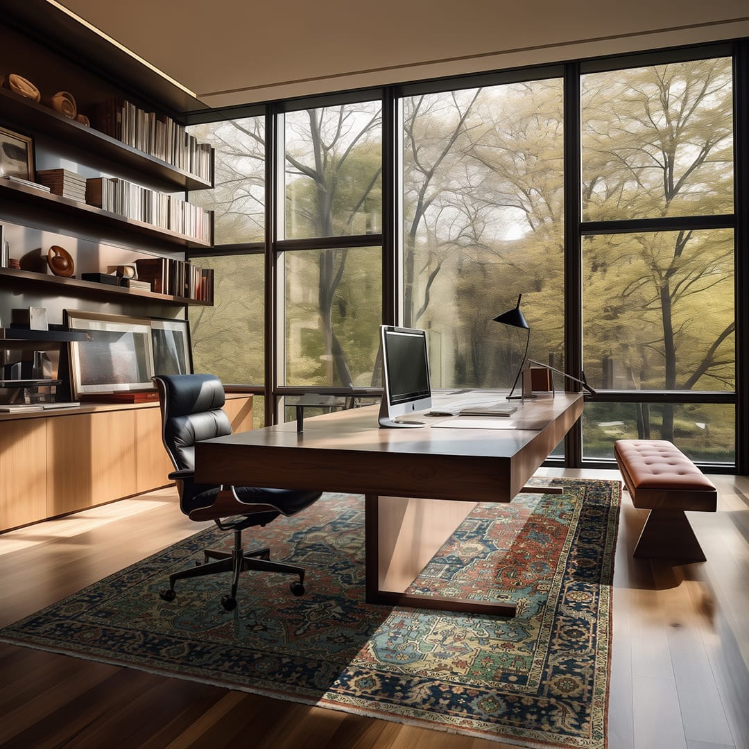 CLASSIC HERIZ VI RUST NAVY Product Tufenkian Artisan Carpets Lifestyle room-image