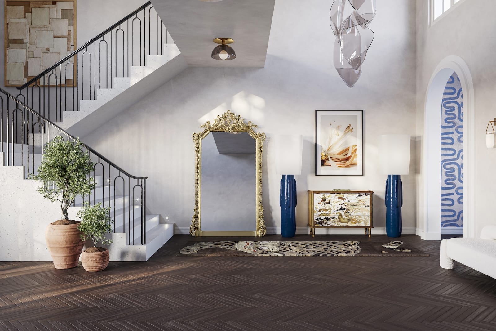 Crouching Tiger Brown runner rug room-image