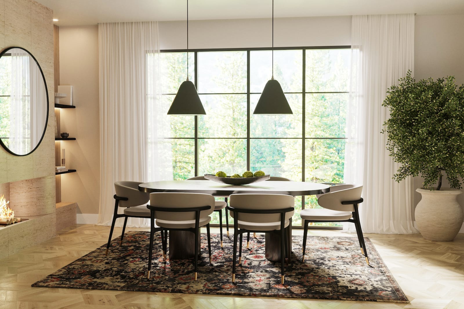 Herati Red Grey room-image