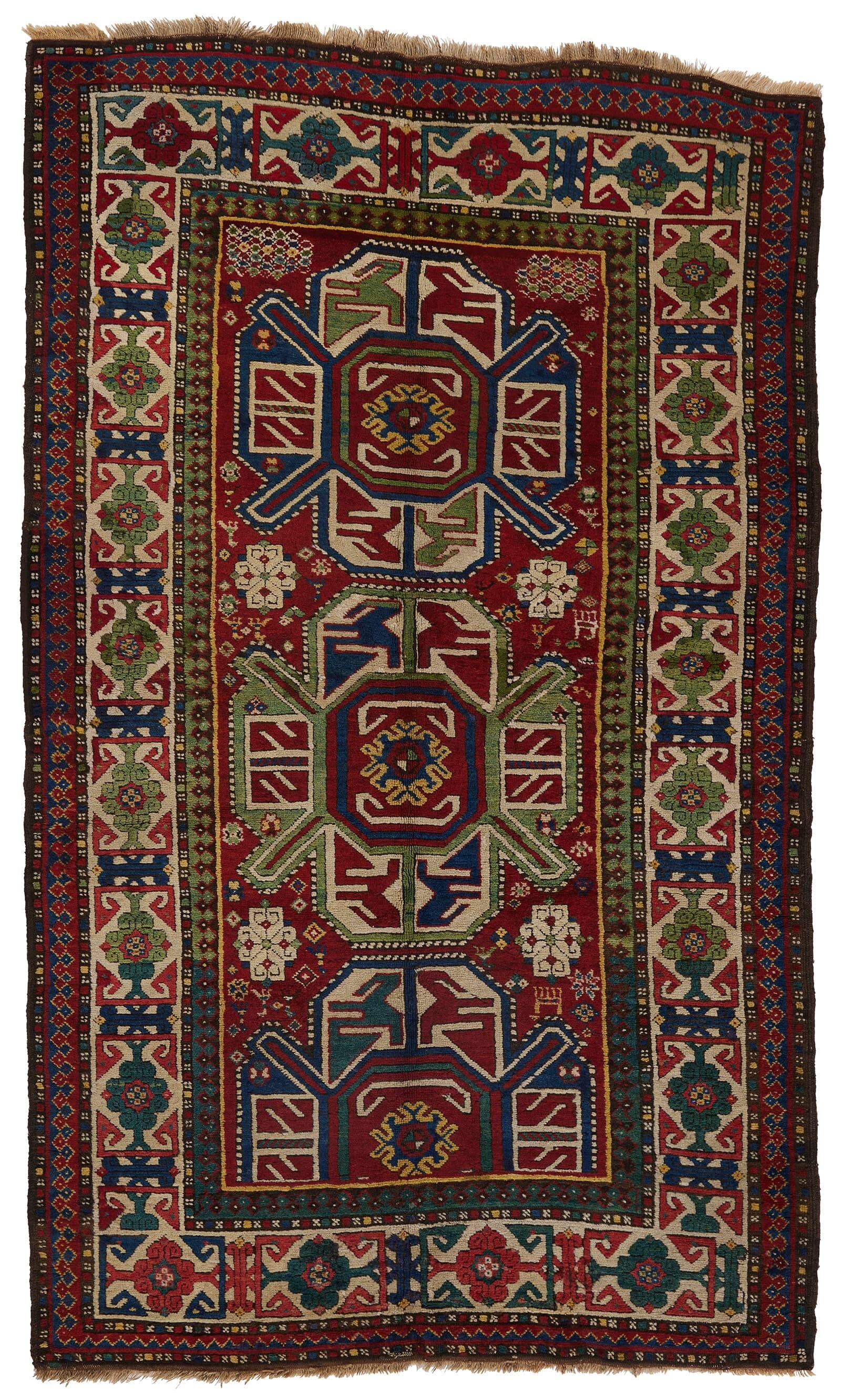 KAZAK ANTIQUE RUG (SECOND HALF 19TH C.) 4' 8" X 8' 1"