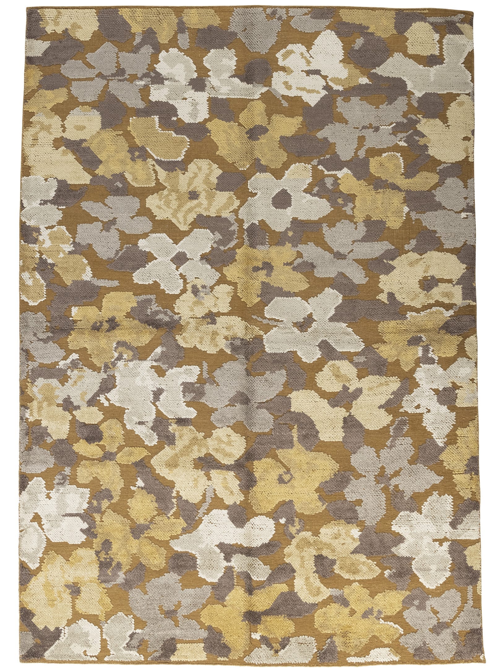 MERAKI FLORAL GOLD TAUPE 6X9