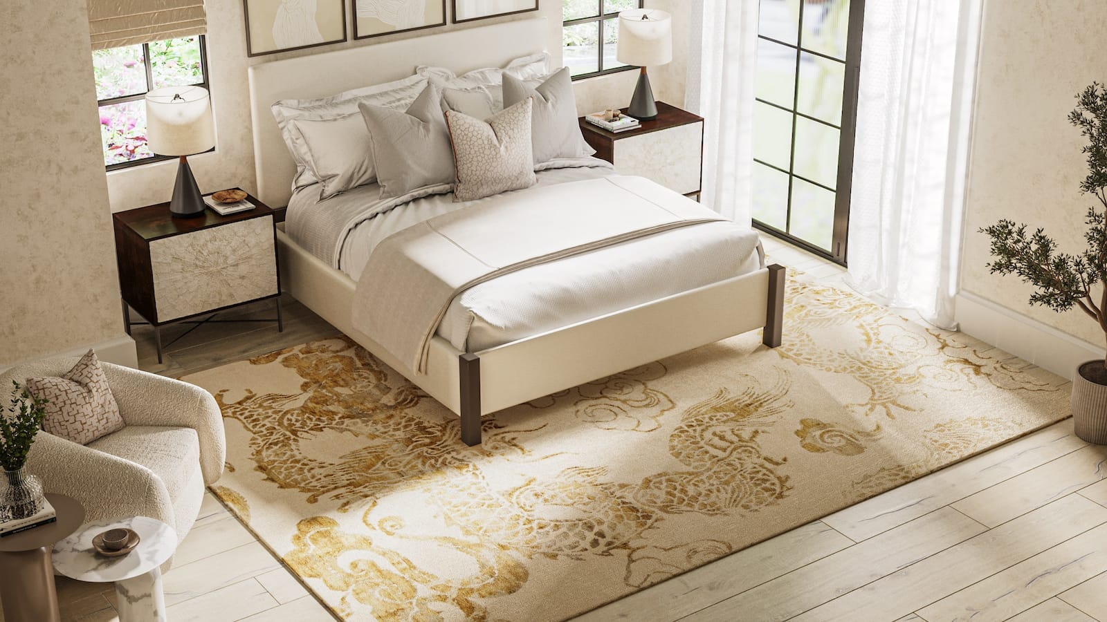 Mythos Ivory Bronze rug room-image