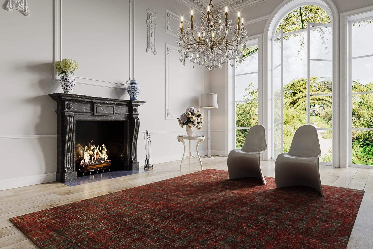 BILLOW TAUPE RUST Product Tufenkian Artisan Carpets Lifestyle room-image