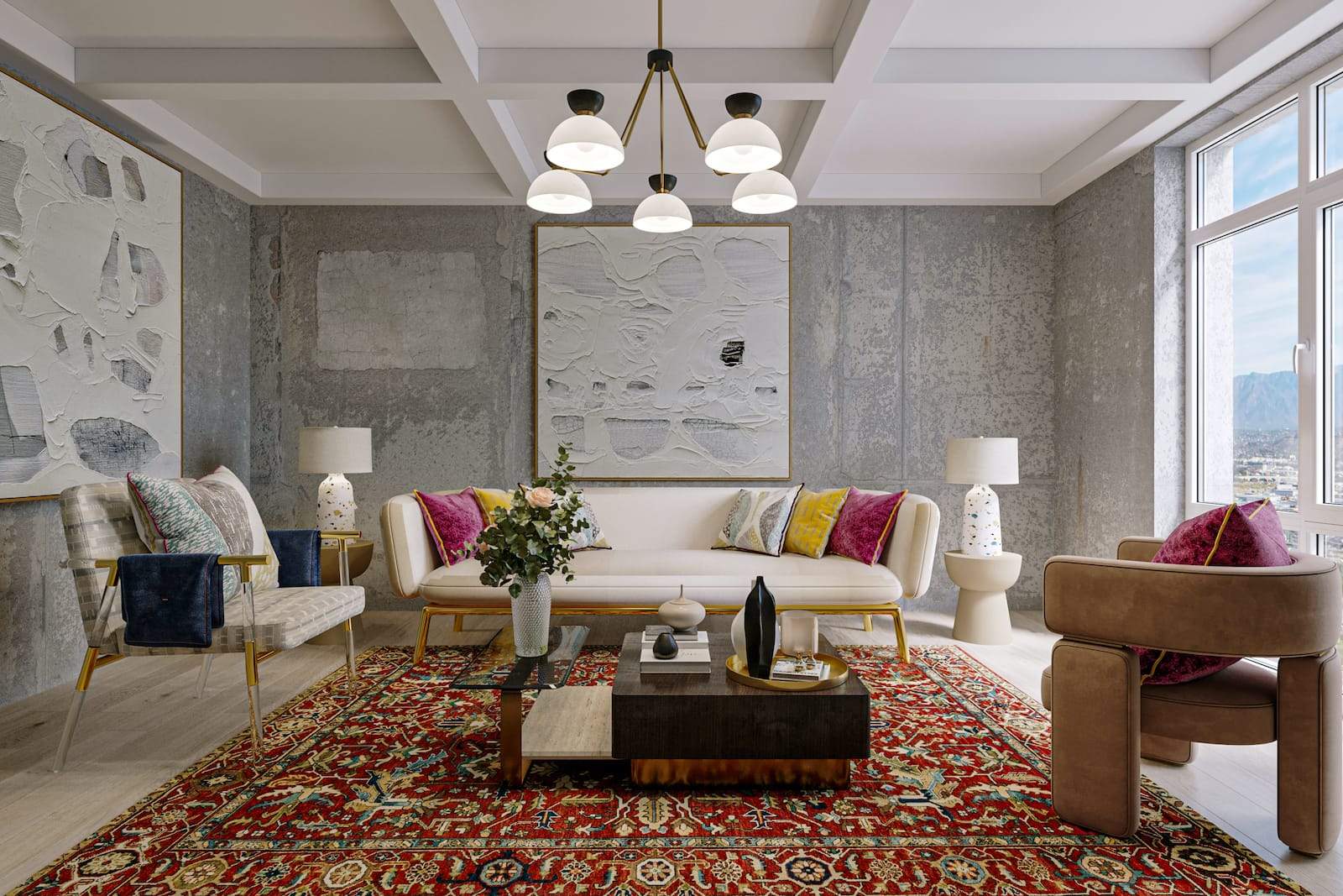 CLASSIC HERIZ III RED Product Tufenkian Artisan Carpets Lifestyle room-image