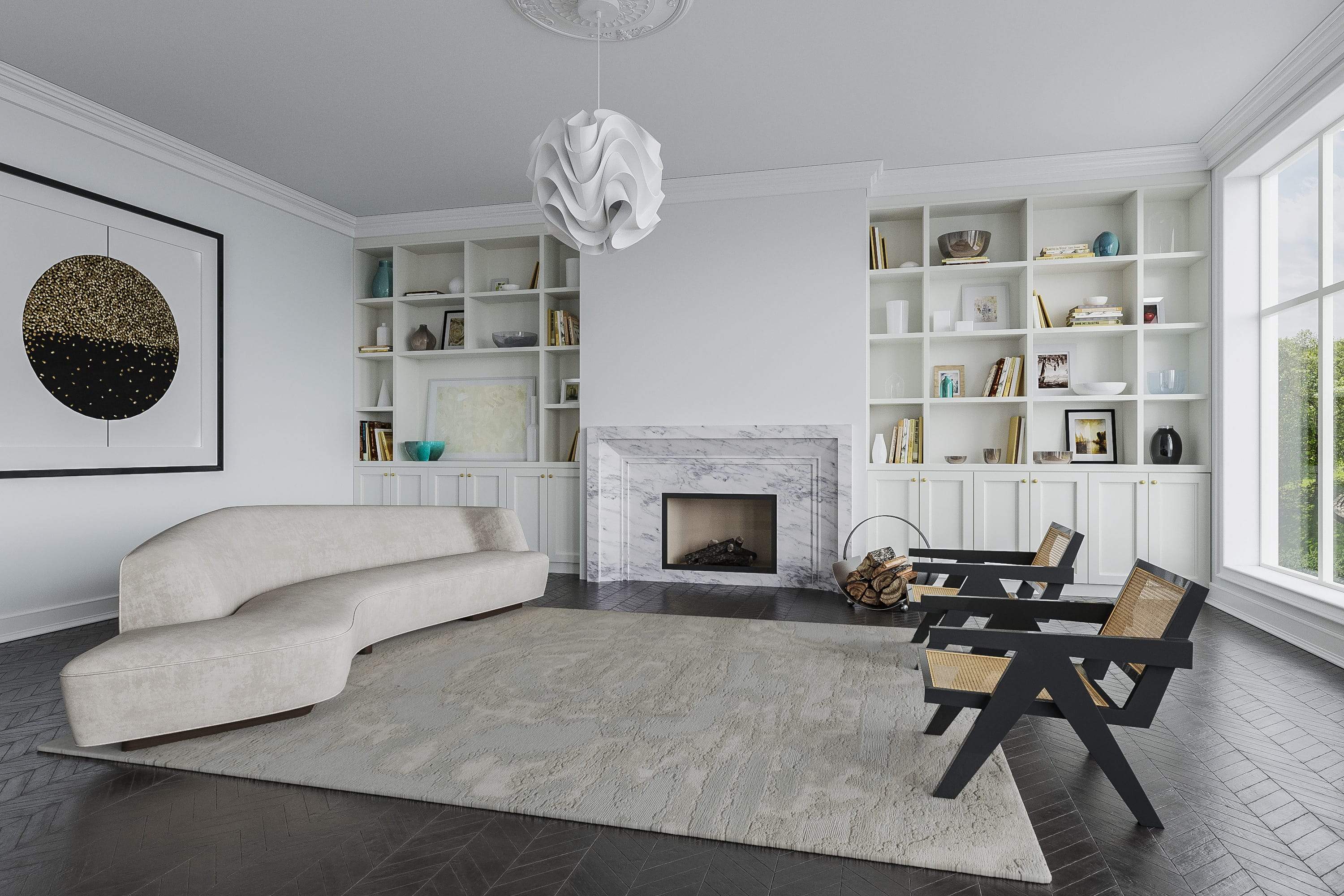 CONCENTRIC PALE BLUE Product Tufenkian Artisan Carpets Lifestyle room-image