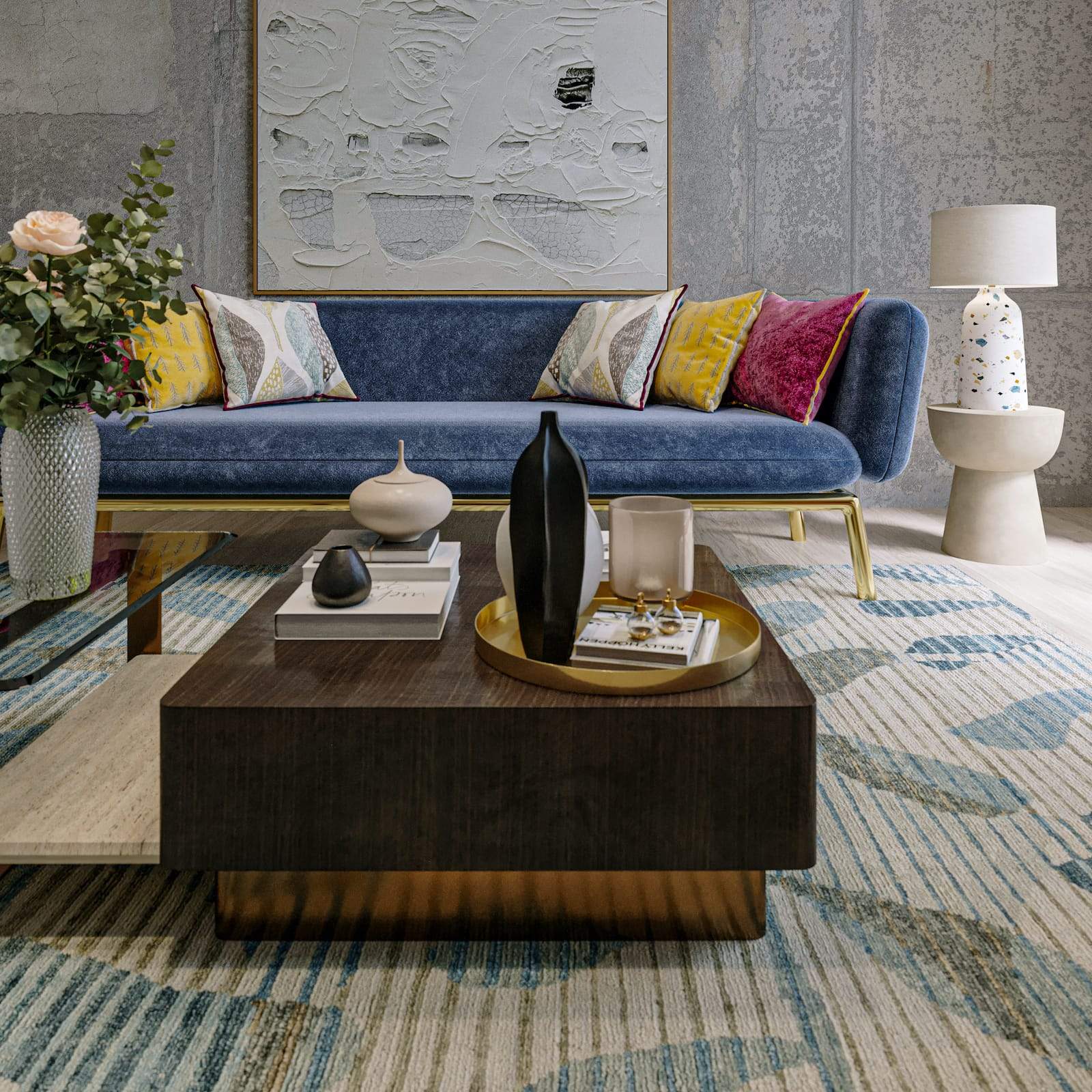 CIRCLE BRANCH II BLUE Product Tufenkian Artisan Carpets Lifestyle room-image