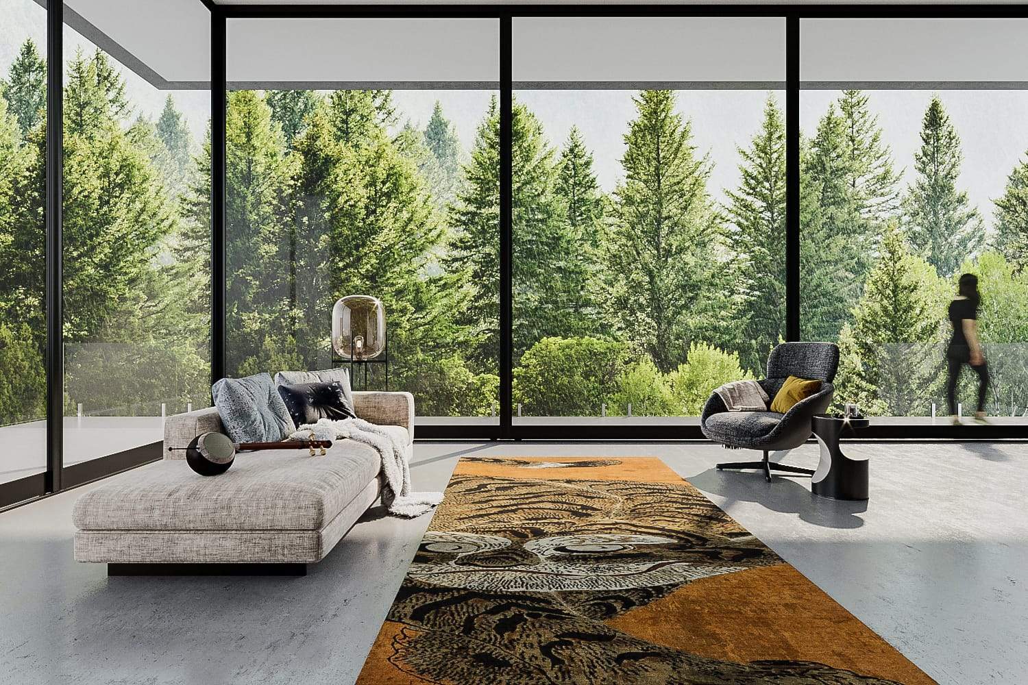 CROUCHING TIGER ORANGE Product Tufenkian Artisan Carpets Lifestyle room-image