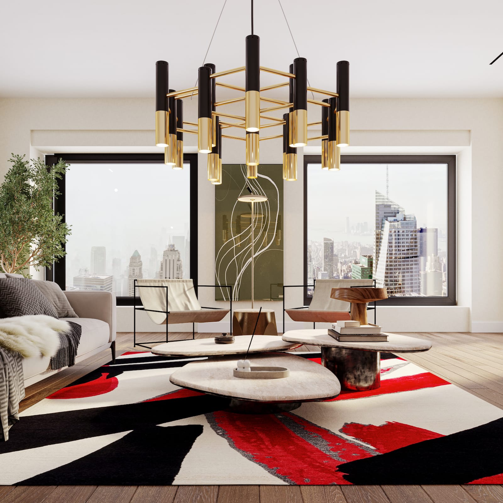 Installation of Esprit Cherry area rug room-image