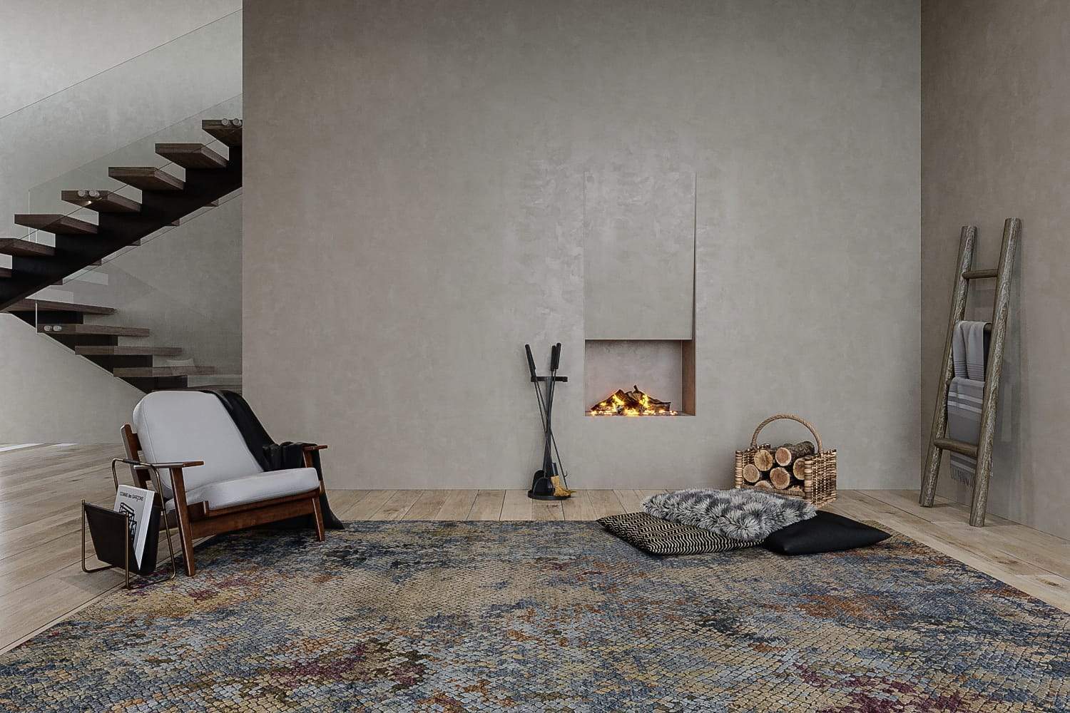 FOUNDRY ZINC Product Tufenkian Artisan Carpets Lifestyle room-image