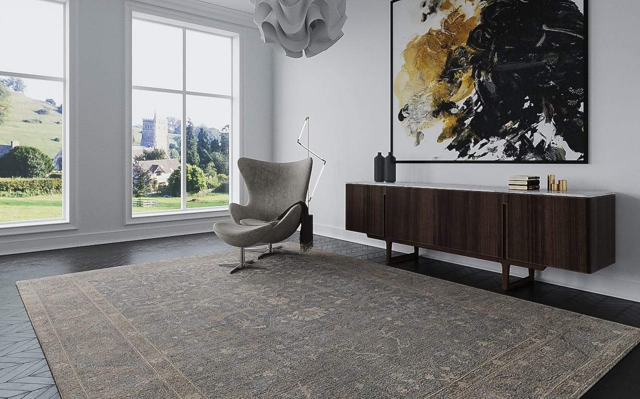 JOZAN GLACIER Product Tufenkian Artisan Carpets Lifestyle room-image