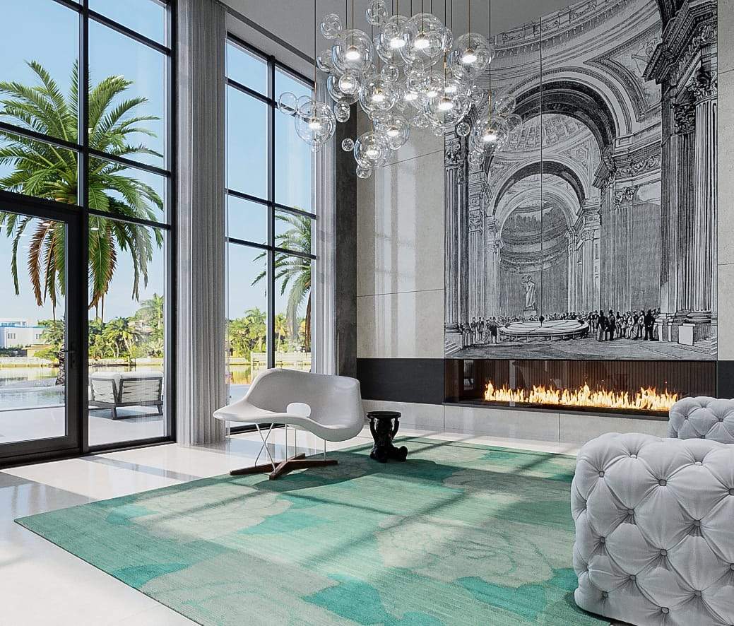 LUX ROSE AQUA Product Tufenkian Artisan Carpets Lifestyle room-image