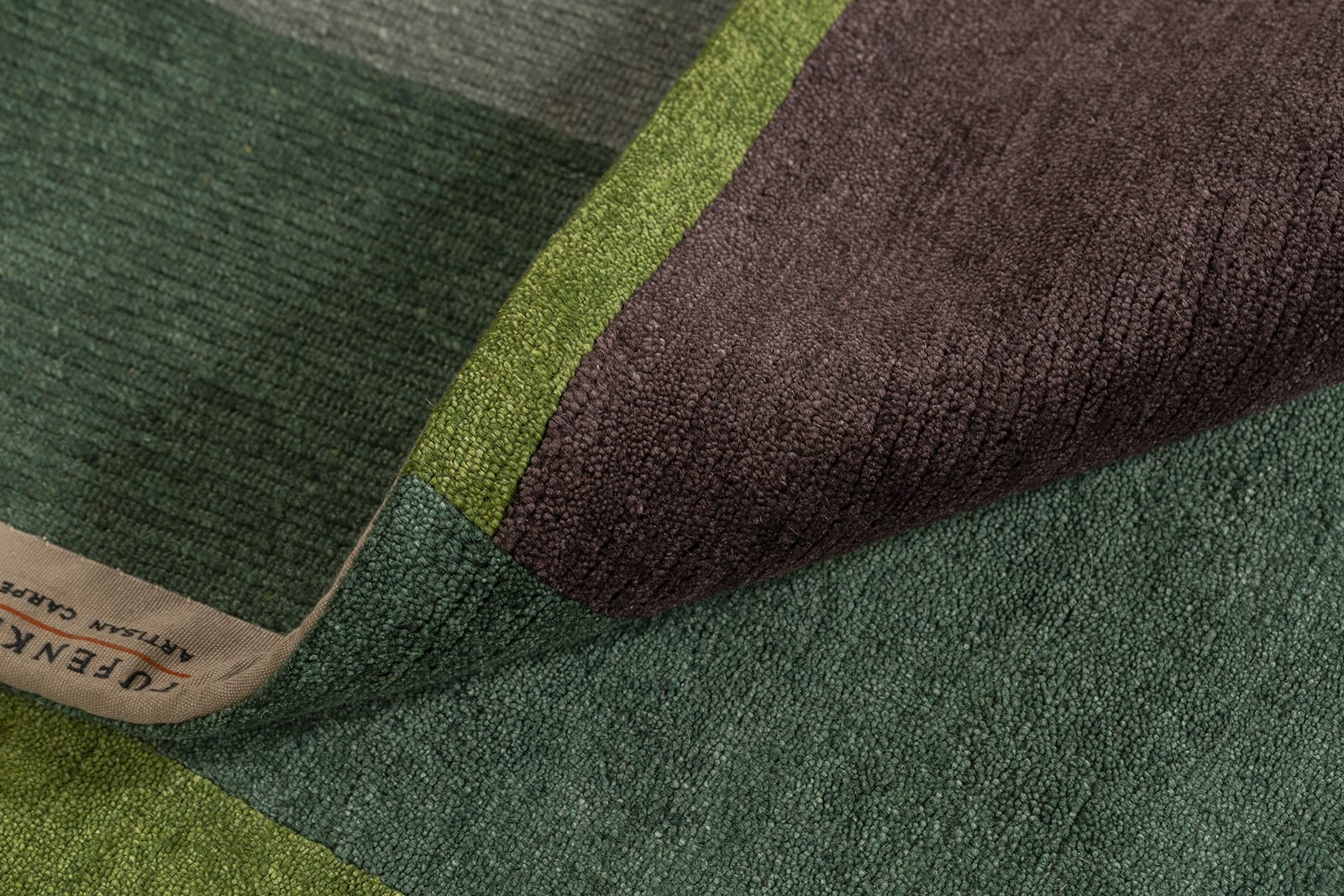 detail image of Monolith Pine hand knotted area rug design by Tufenkian