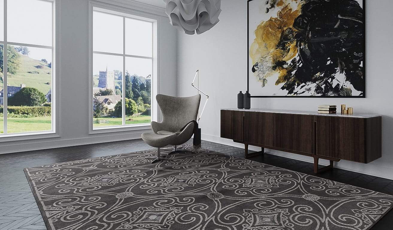 MARQUIS PEWTER Product Tufenkian Artisan Carpets Lifestyle room-image