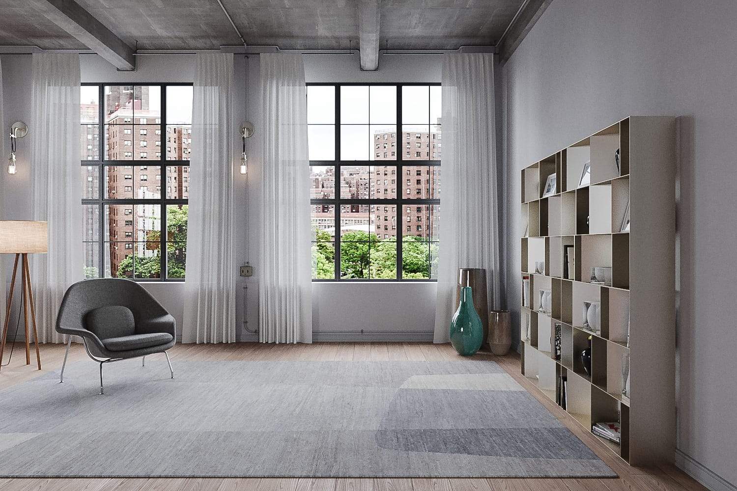 MONDRIAN PEBBLE Product Tufenkian Artisan Carpets Lifestyle room-image