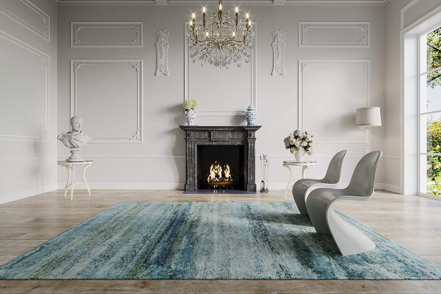 PRISMA AQUAMARINE Product Tufenkian Artisan Carpets Lifestyle room-image