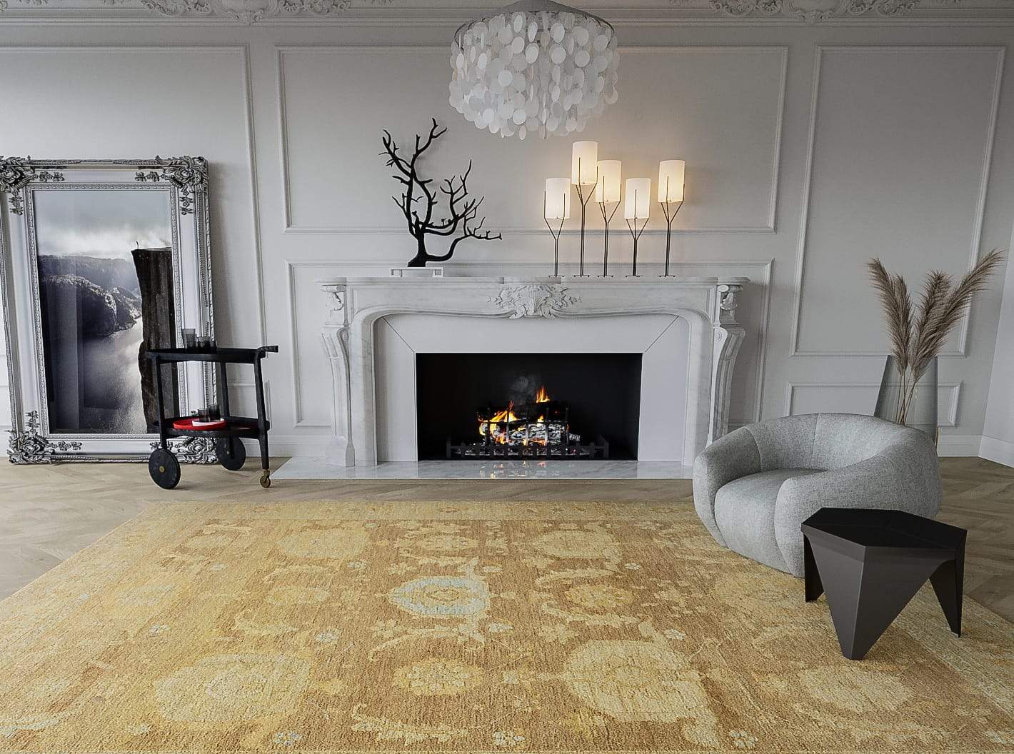 SEBASTIA FAWN Product Tufenkian Artisan Carpets Lifestyle room-image