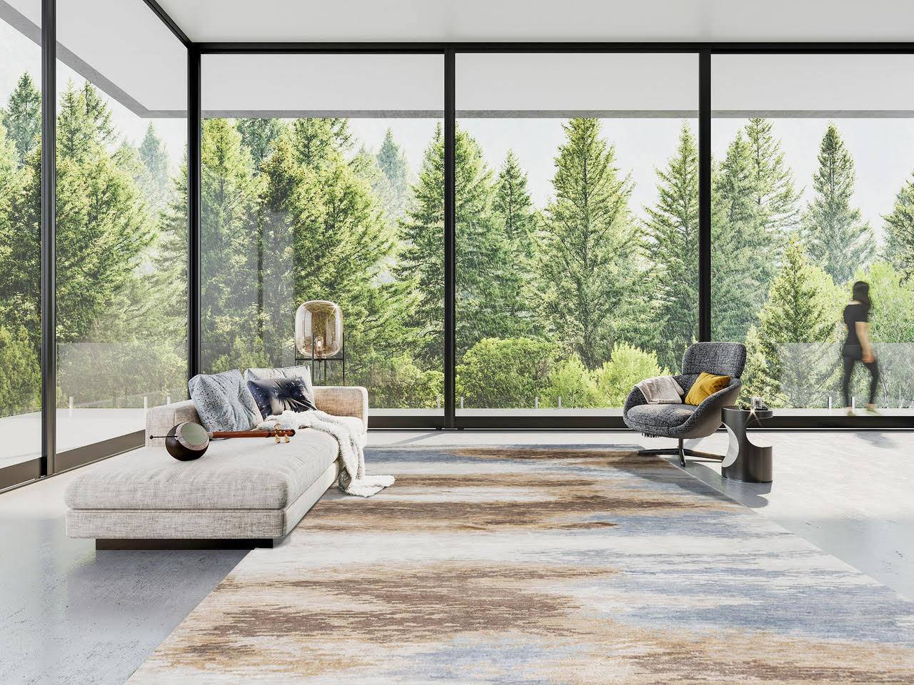 STRATOS BROWN BLUE Product Tufenkian Artisan Carpets Lifestyle room-image