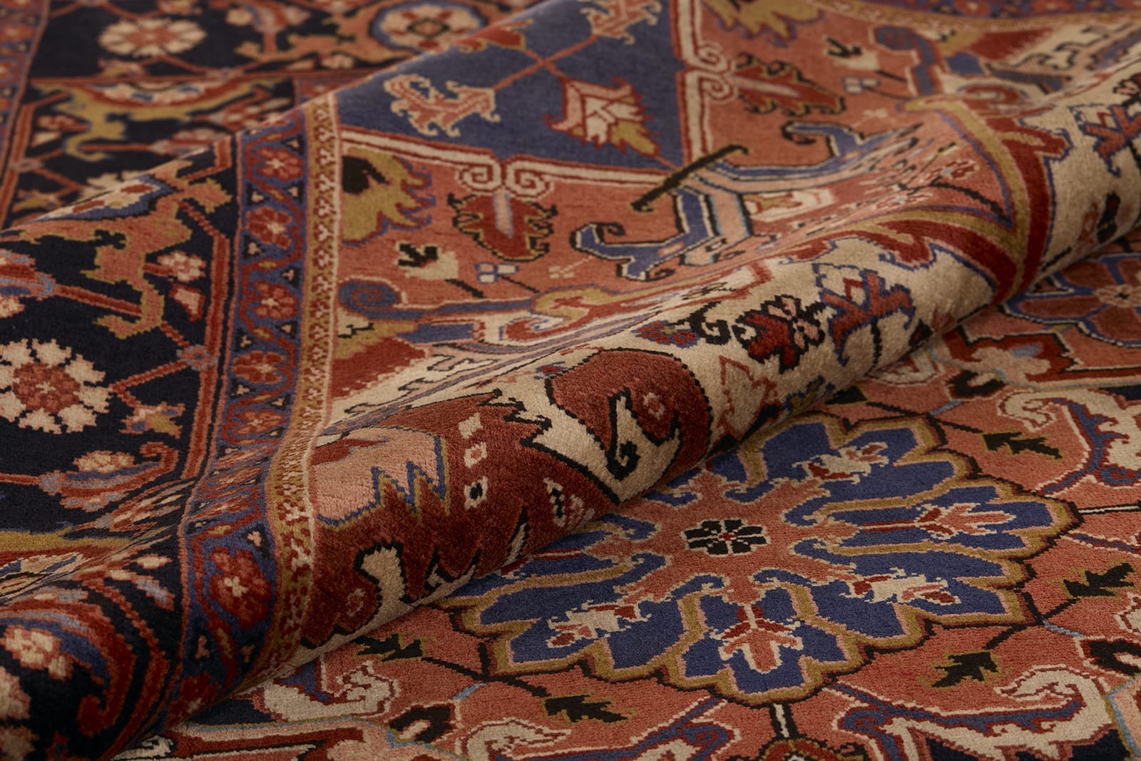 SEMI-ANTIQUE PERSIAN HERIZ  7' 5" X 11' 0"