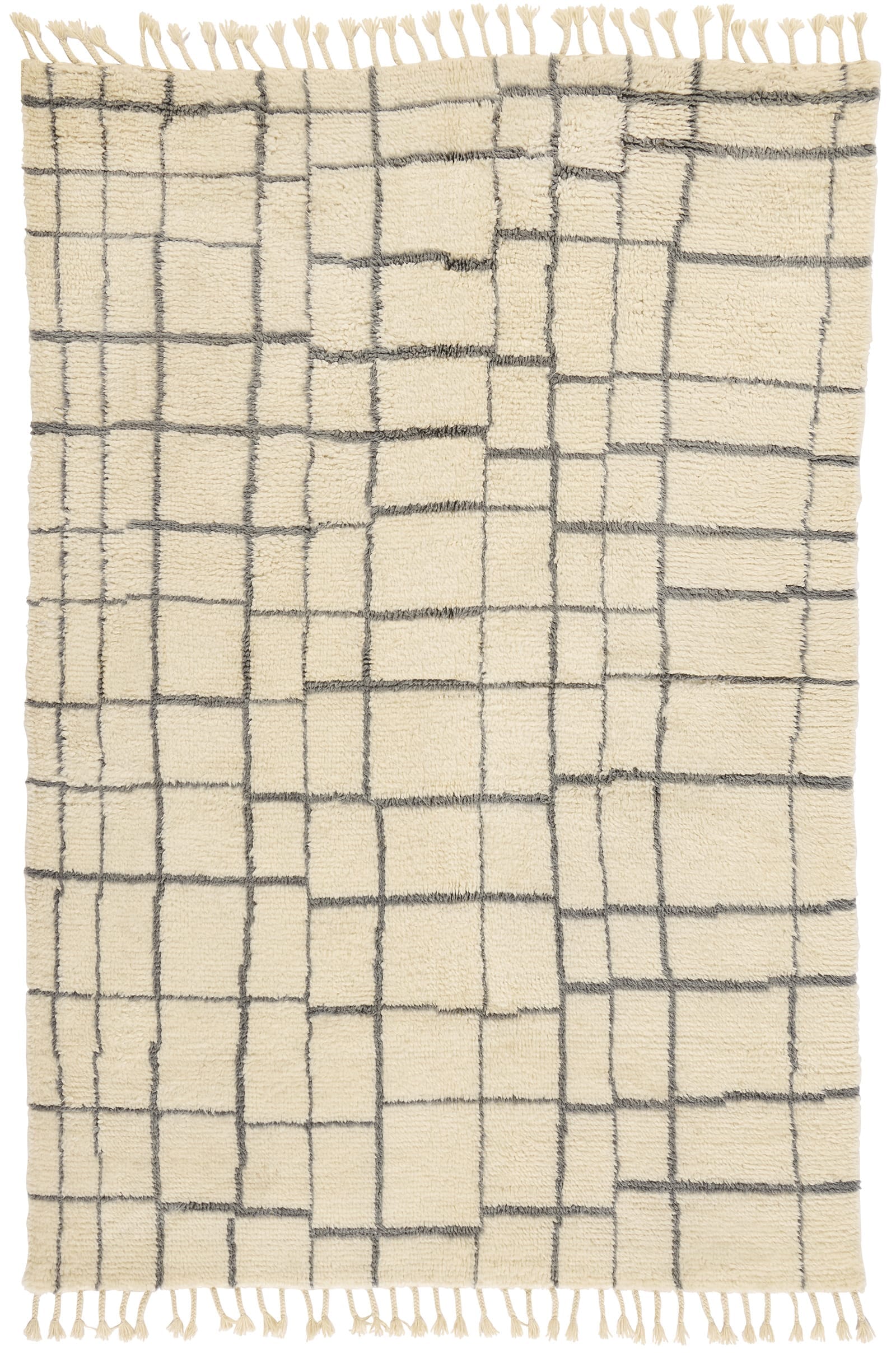GRIDLOCK IVORY GRAPHITE 6x9