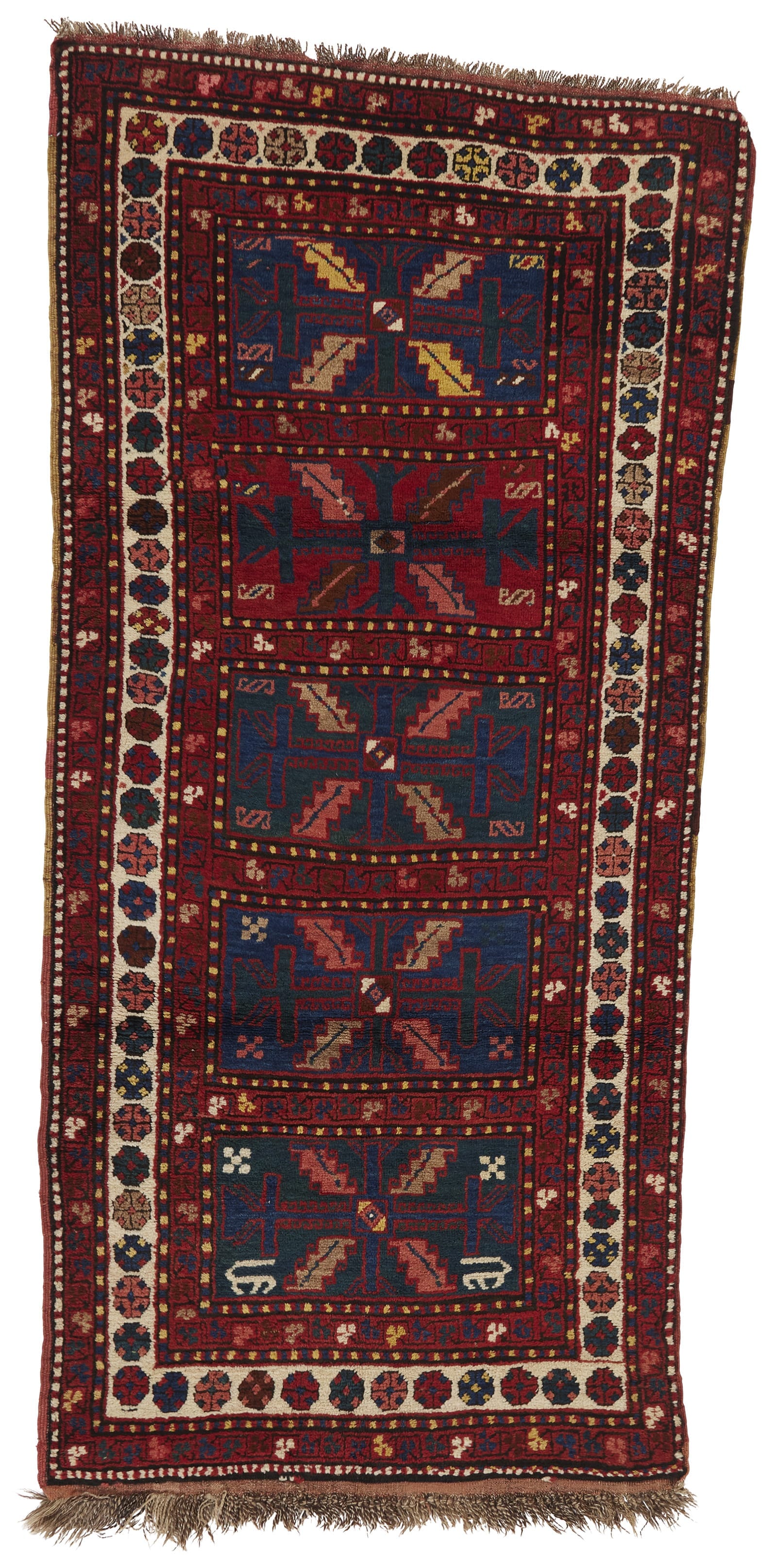 ANTIQUE ARMENIAN KAZAK RUNNER 3'5" X 7'4"