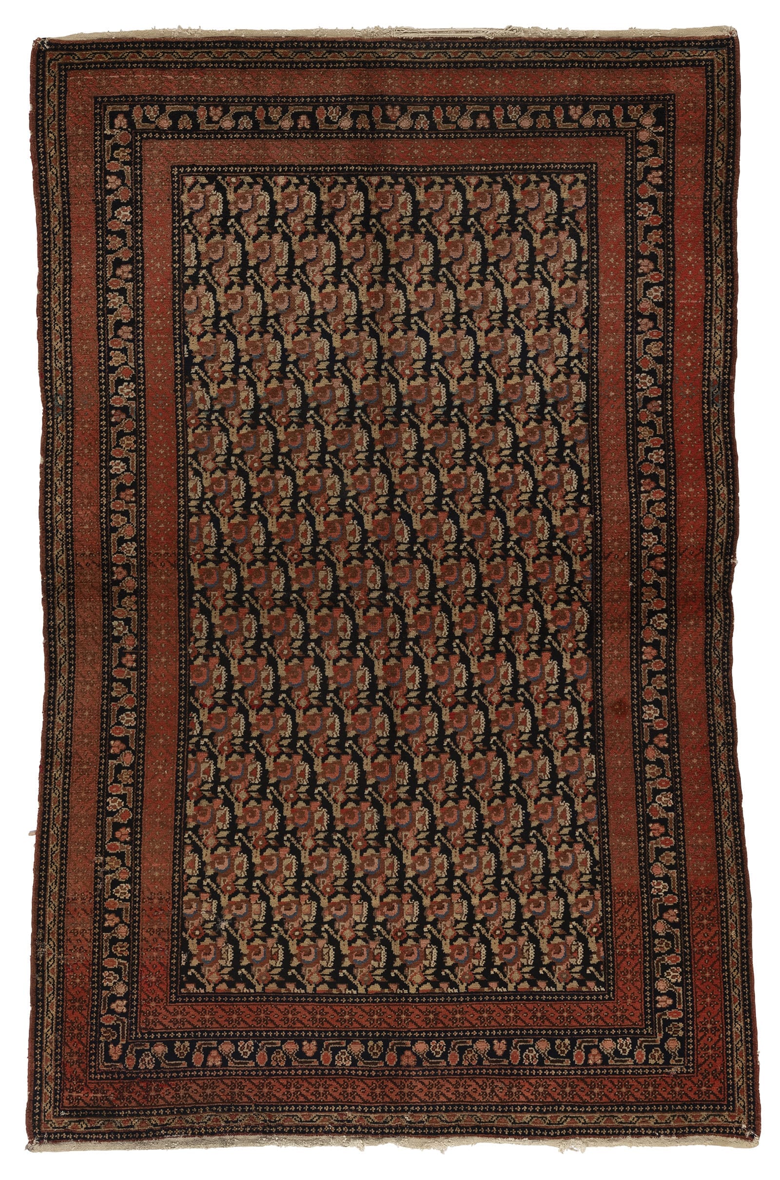 ANTIQUE PERSIAN SENNEH 4'2" X 6'2"