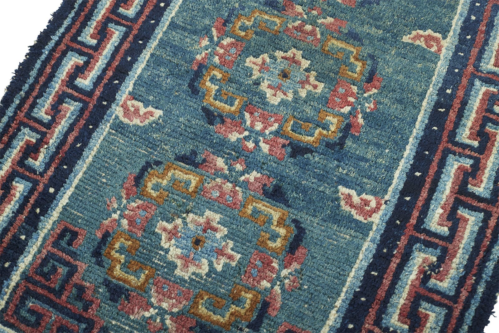 ANTIQUE TIBETAN KHADEN 2' 3" x 3' 11" 19th C Rug Detail 2