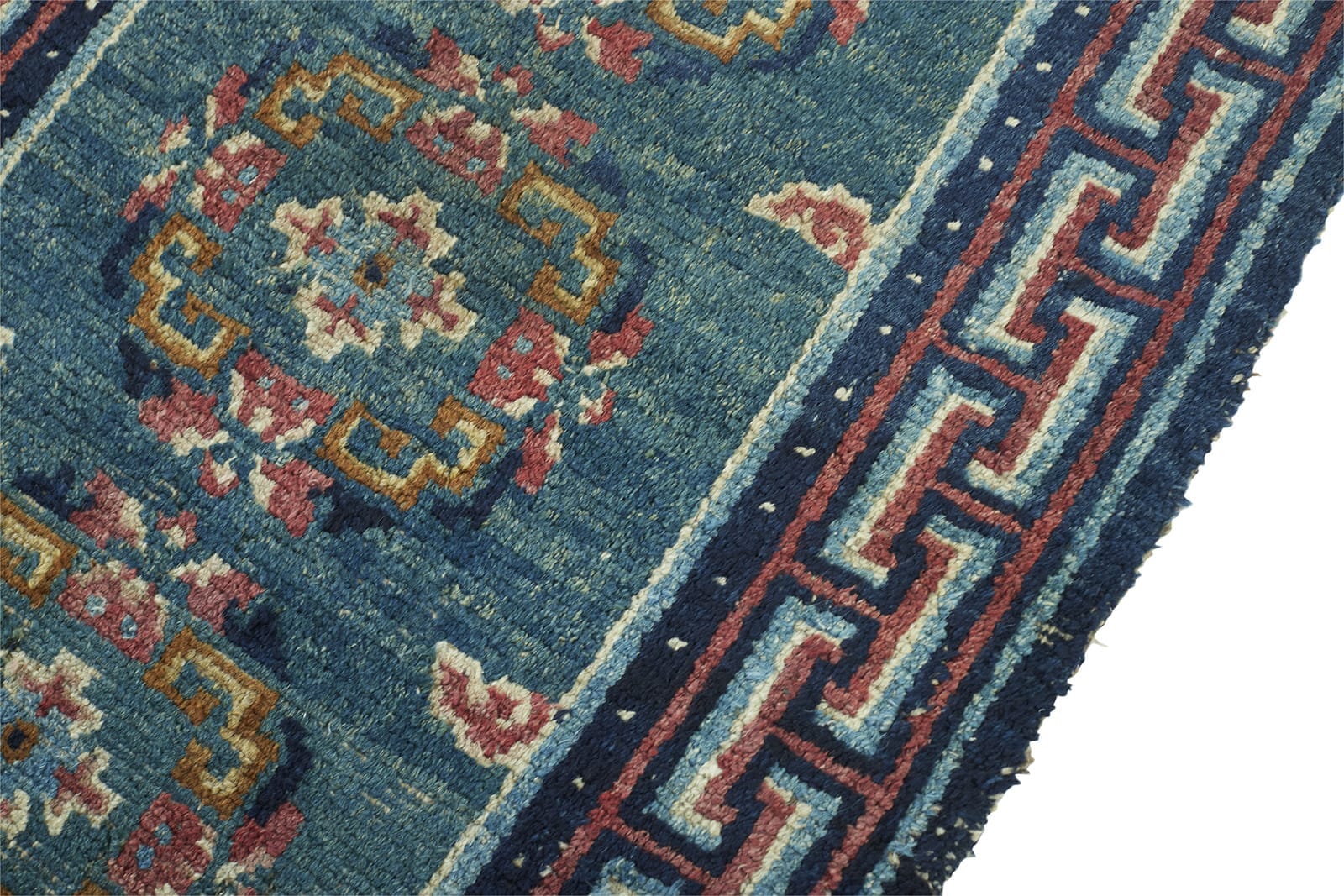 ANTIQUE TIBETAN KHADEN 2' 3" x 3' 11" 19th C Rug Detail 3