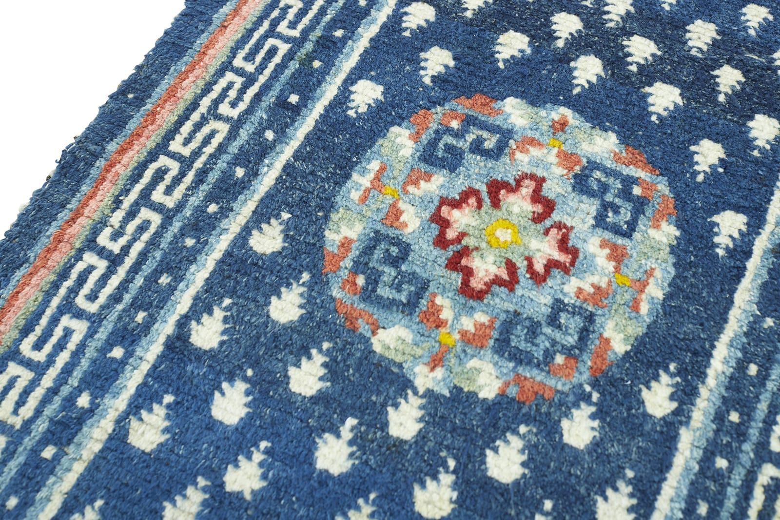 ANTIQUE TIBETAN KHADEN 2' 4" x 4' 6" 19th C Rug Detail 3