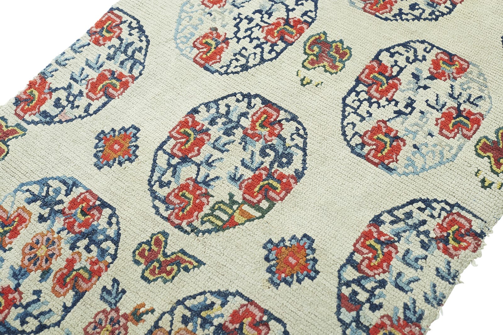 ANTIQUE TIBETAN KHADEN 2' 4" x 4' 9" Late 19th C Rug Detail 1