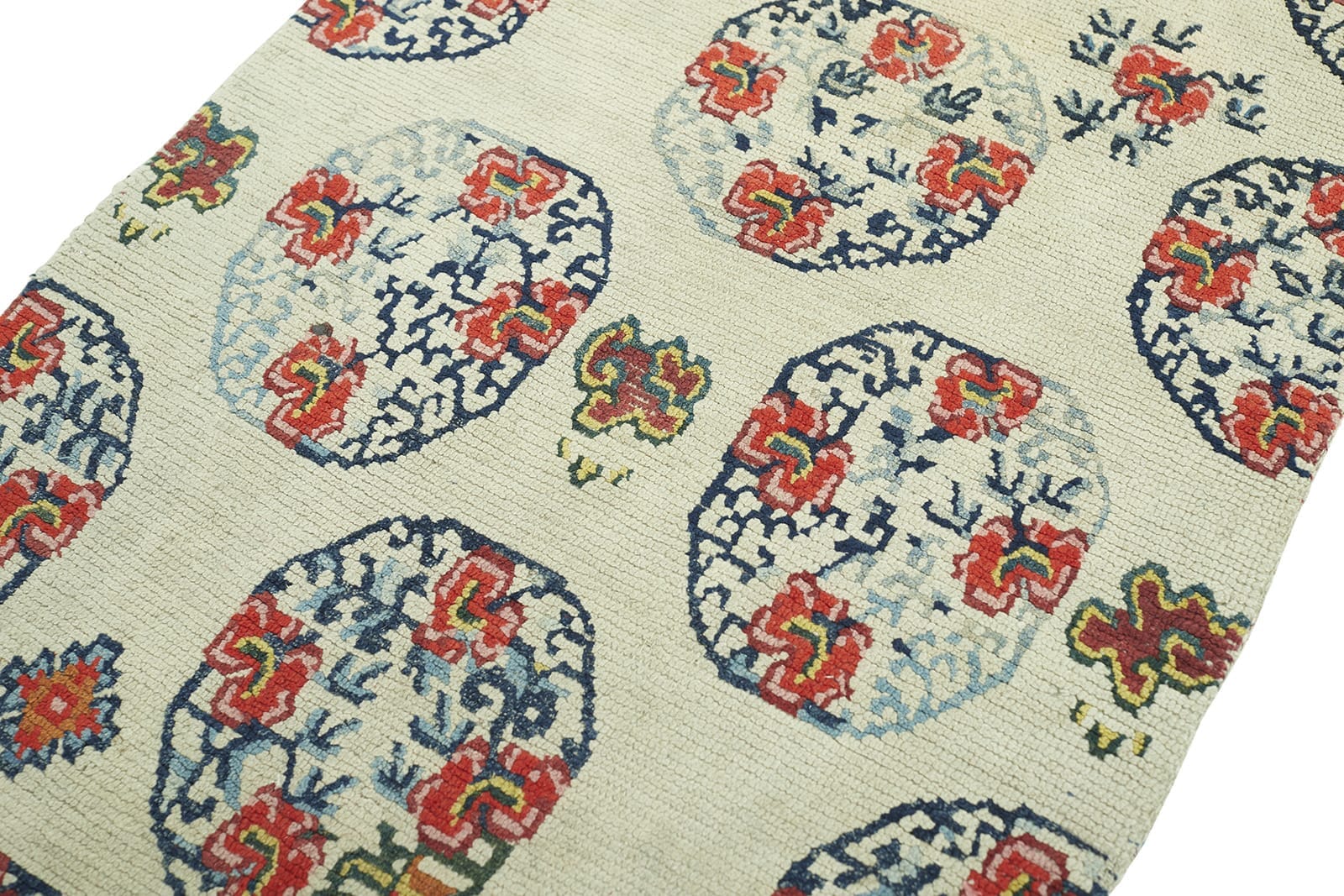 ANTIQUE TIBETAN KHADEN 2' 4" x 4' 9" Late 19th C Rug Detail 2