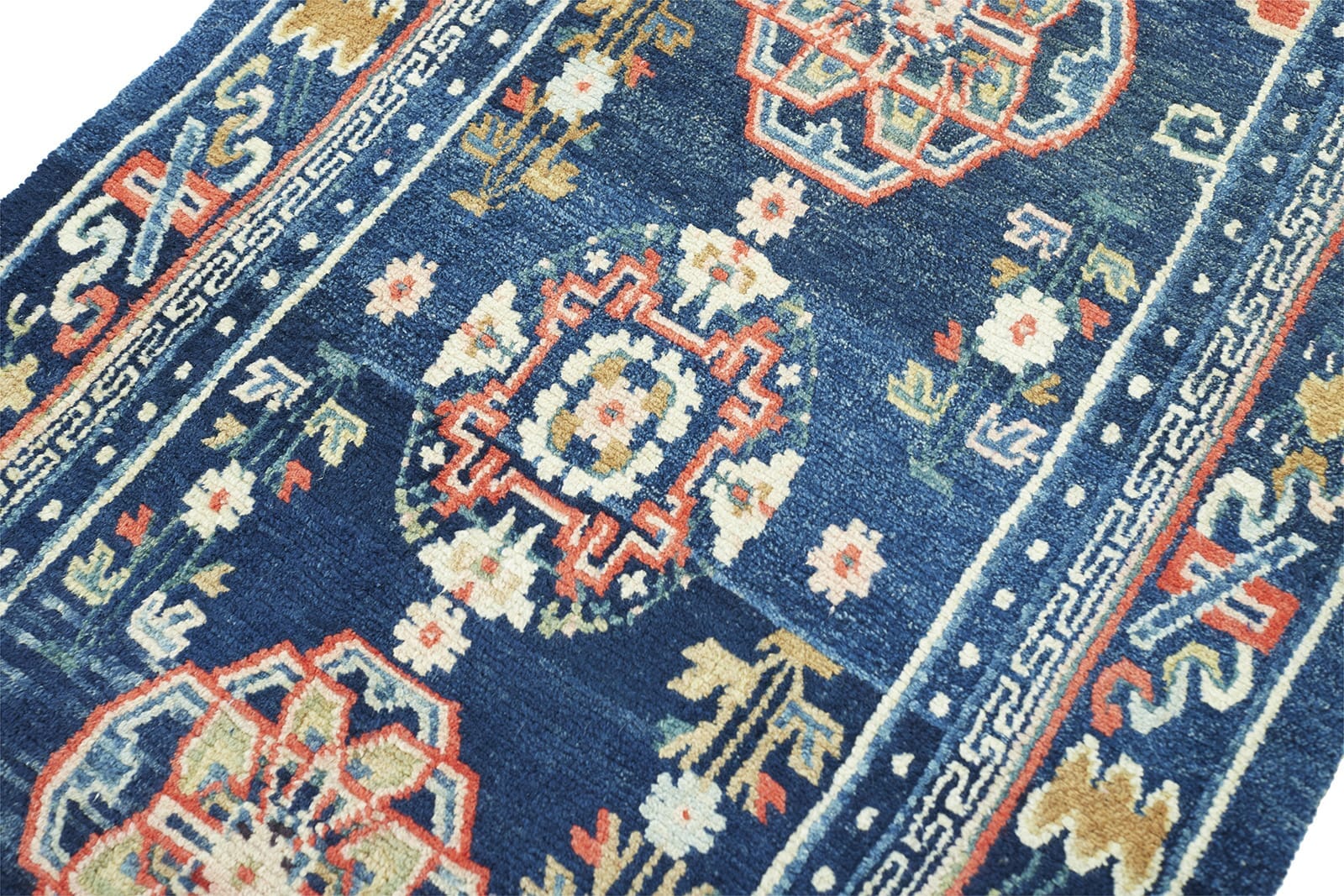 ANTIQUE TIBETAN KHADEN 2' 8" x 5' 1" 19th C Rug Detail 3