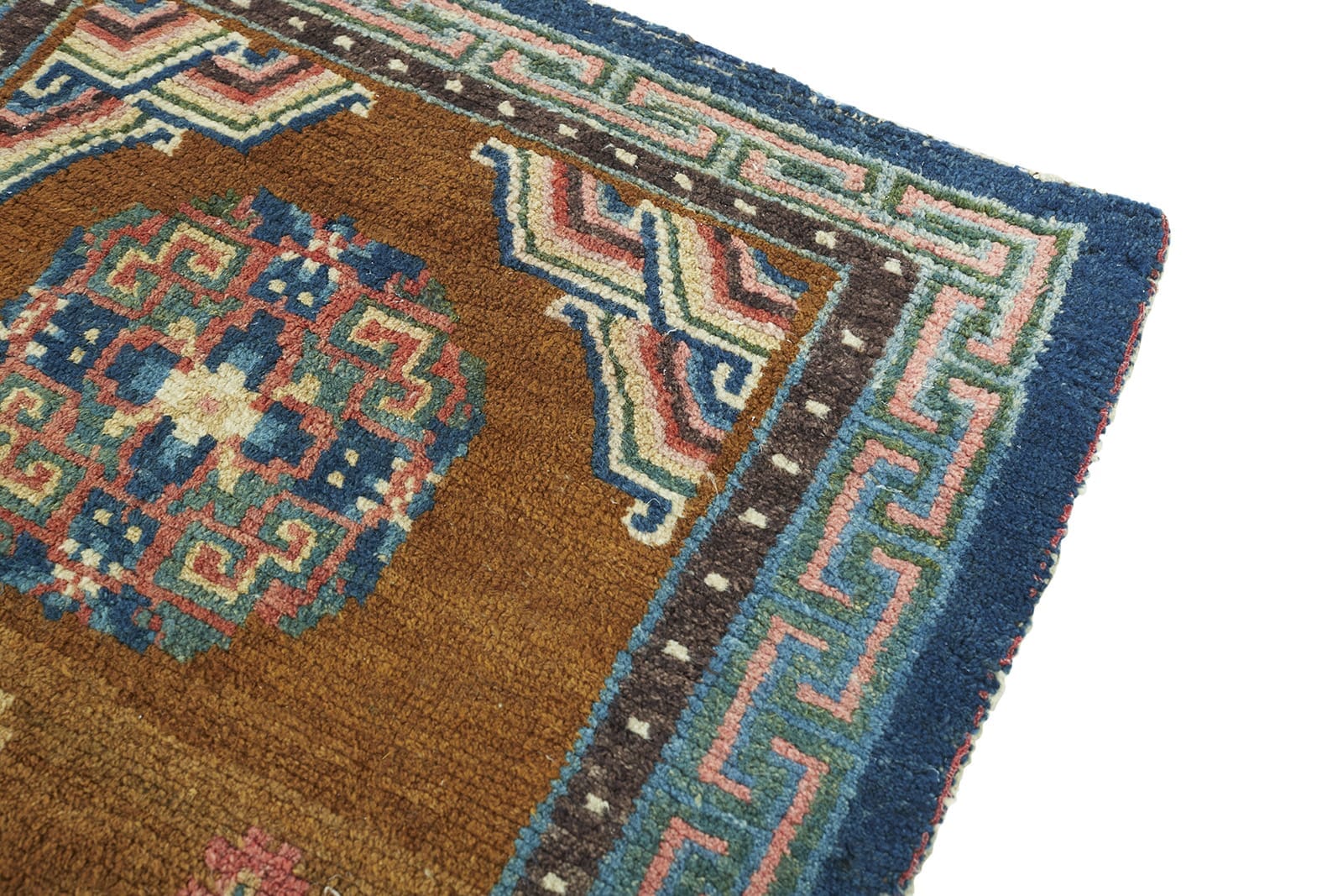 ANTIQUE TIBETAN KHADEN 2' 4" x 4' 3" 19th C Rug Detail 2