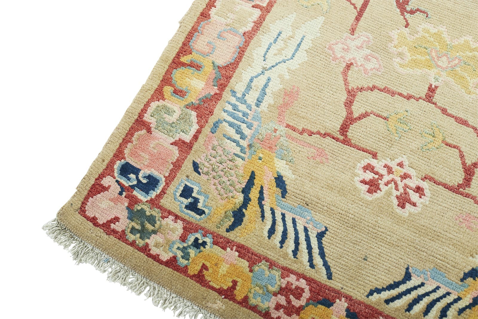 ANTIQUE TIBETAN KHADEN 2' 7" x 4' 11" Late 19th C Rug Detail 1