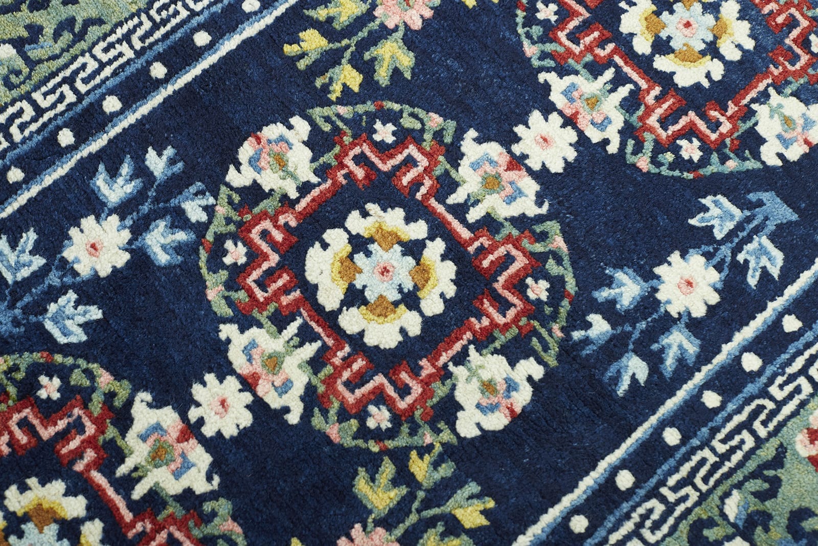 ANTIQUE TIBETAN KHADEN 2' 4" x 3' 11" Late 19th C Rug Detail 2