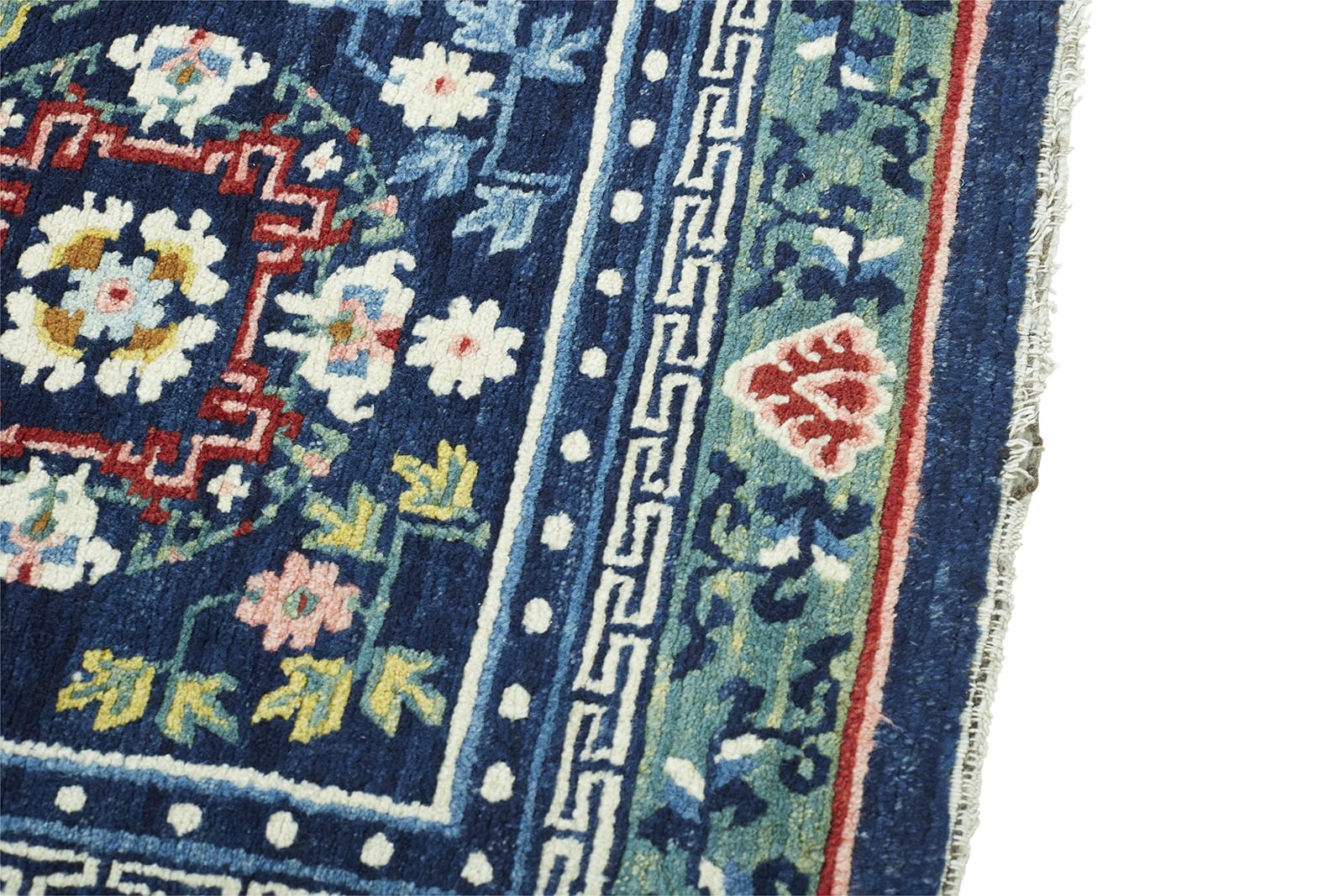 ANTIQUE TIBETAN KHADEN 2' 4" x 3' 11" Late 19th C Rug Detail 4