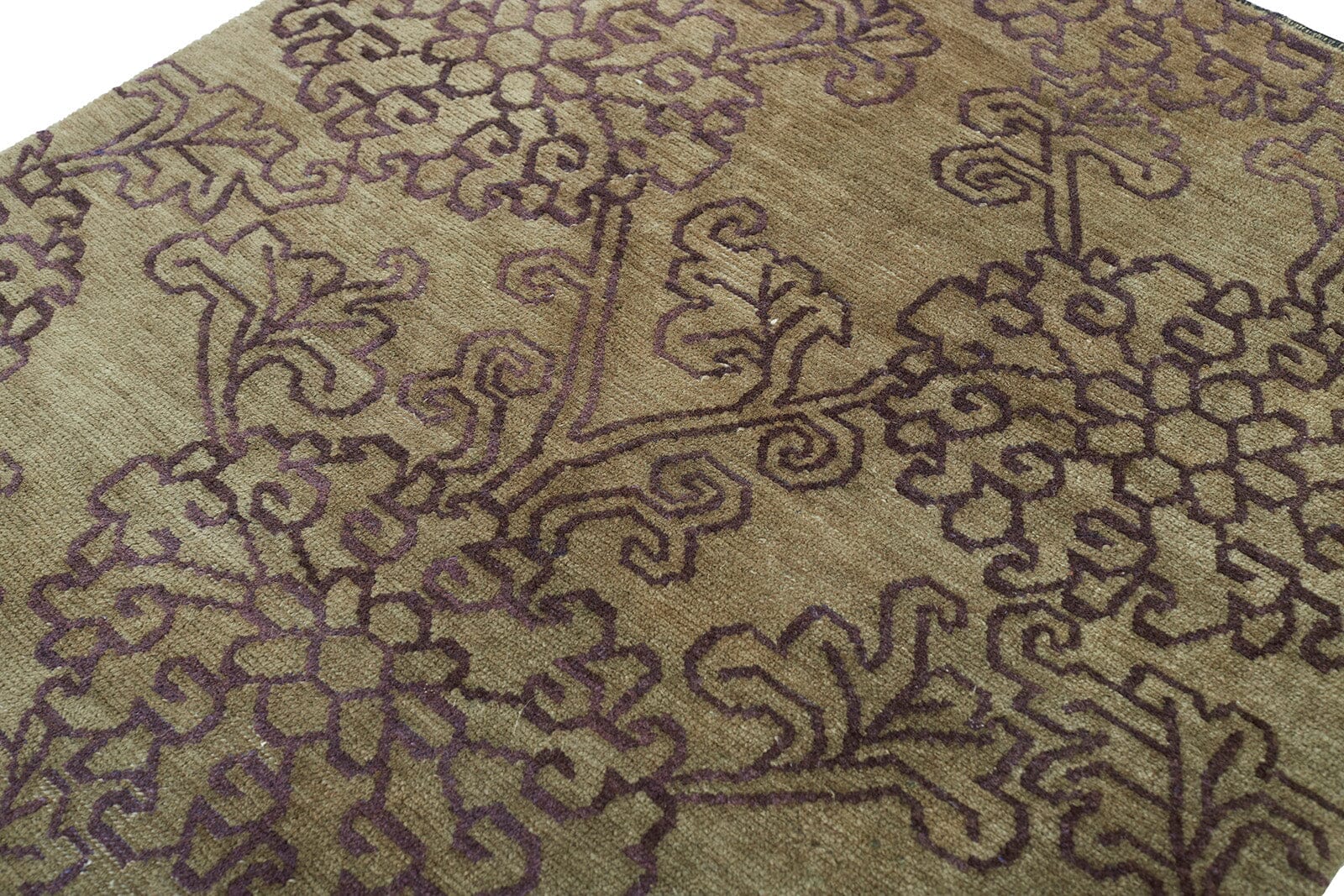 ANTIQUE TIBETAN KHADEN 2' 11" x 5' 5" Late 19th C Rug Detail 1