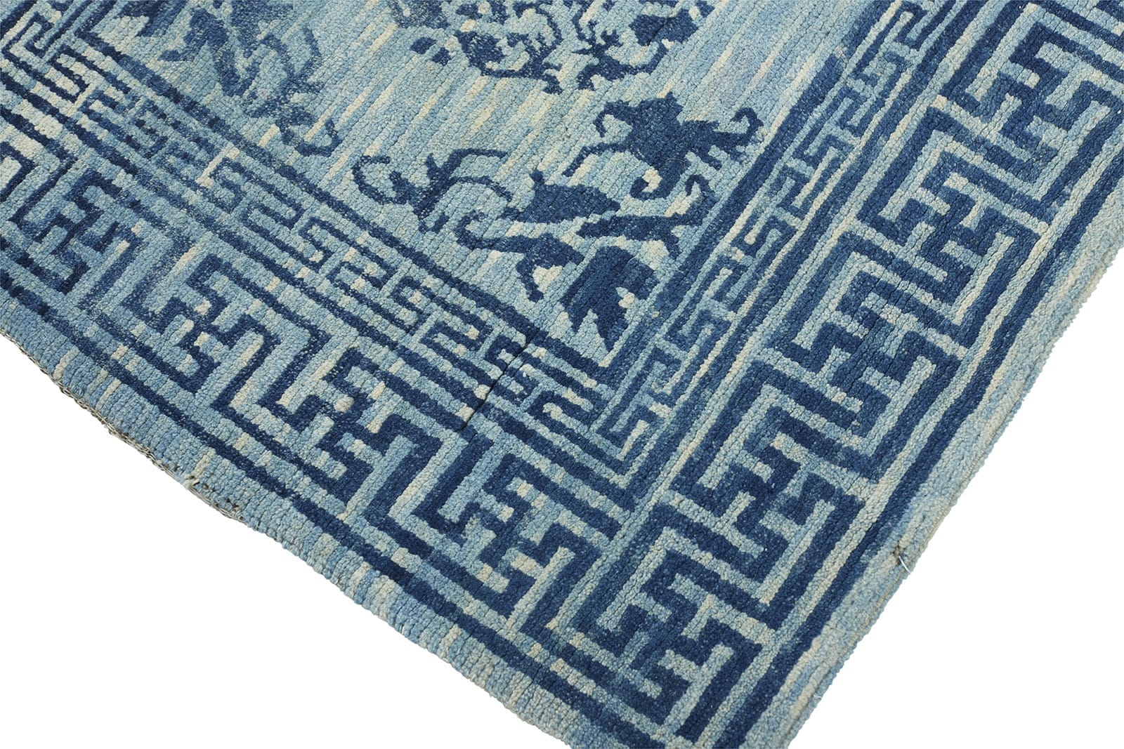 ANTIQUE TIBETAN KHAGHANGMA 2' 7" x 2' 5" 20th C Rug Detail 2