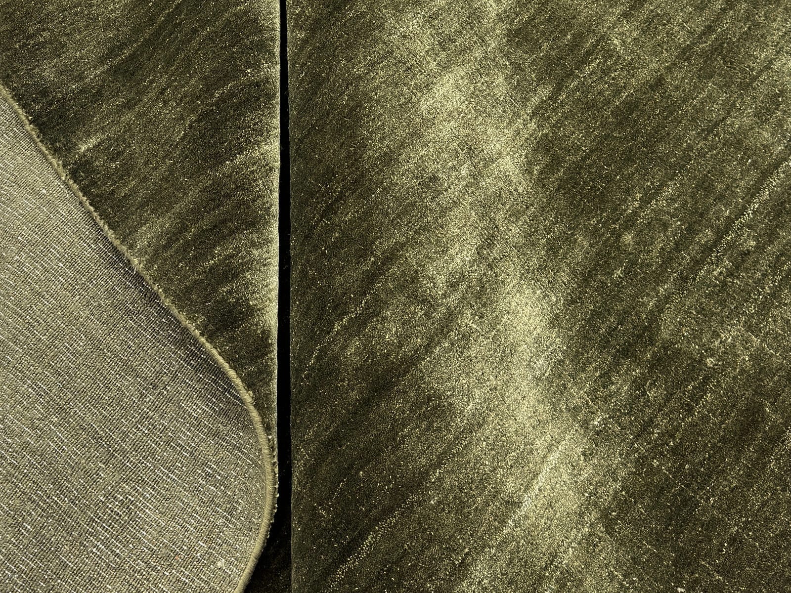 LUXE SOLID SILK 6MM CUT PILE OLIVE