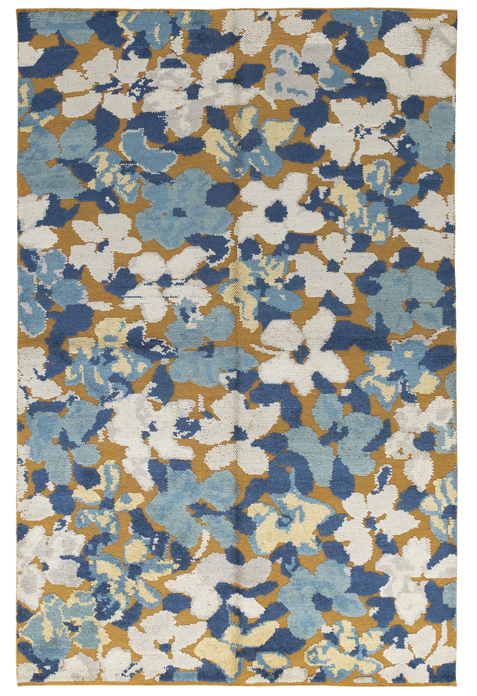 MERAKI FLORAL BLUE GOLD 6x9