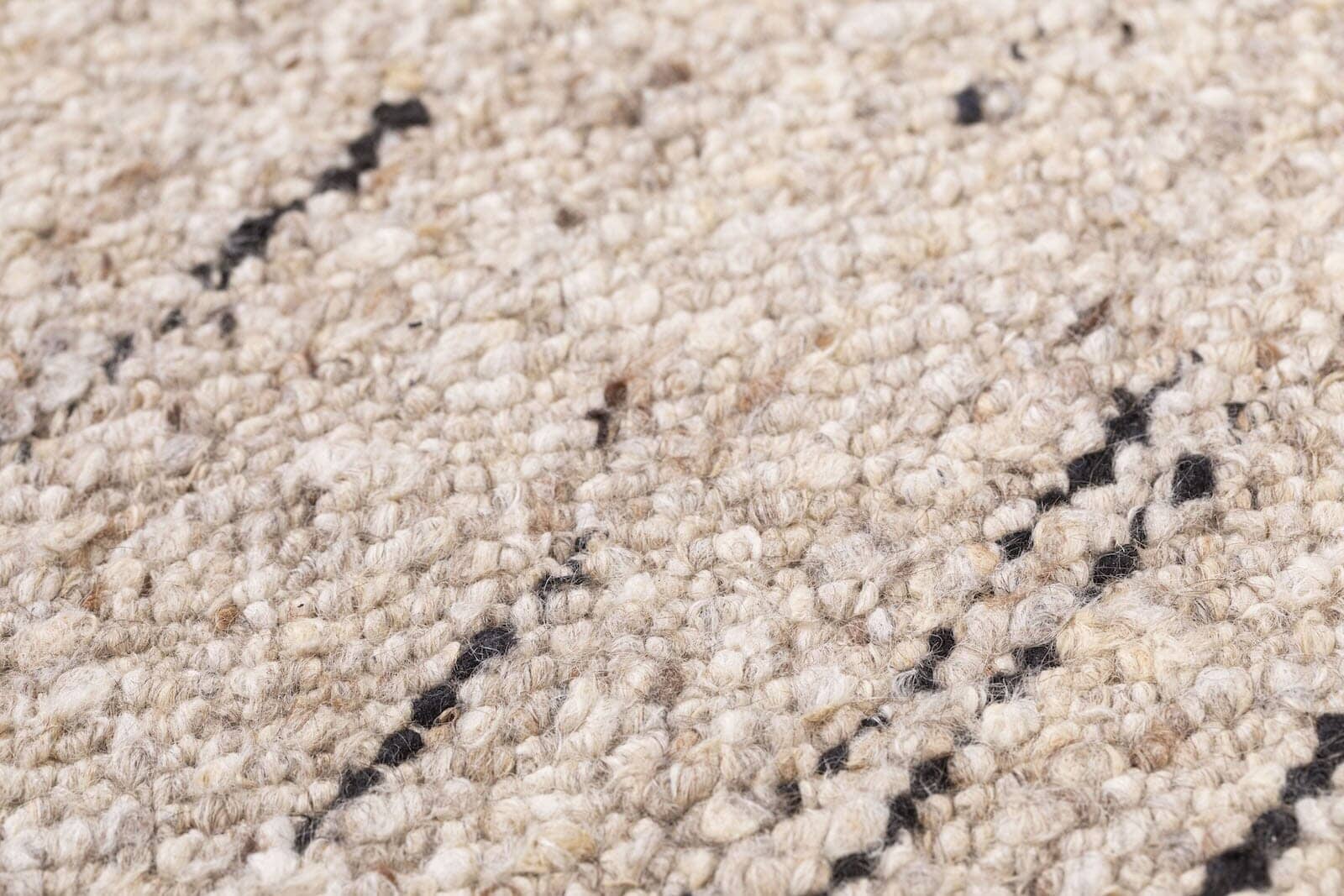 detail image of Plainweave Heather Grey wool area rug
